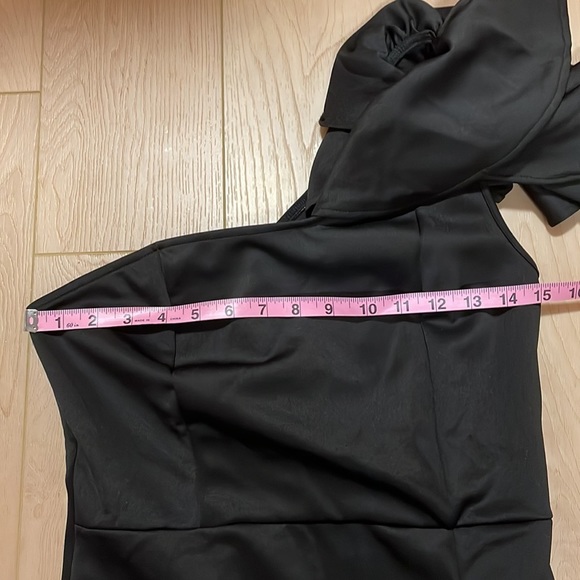 Sleeveless One Shoulder Ruffle High Split Dress - Picture 8 of 12